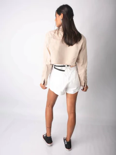 Short Hot Pant Cintura alta Branco Barra a Fio SH11573 - Lady Rock | Stay Rockin' 