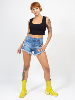 SHORT HOT PANT LAVAGEM MÉDIA ESCURA SH11476