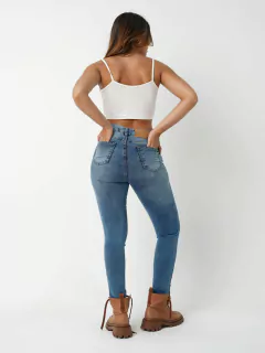 CALÇA CINTURA ALTA HOT PANT LAV. MÉDIA ESCURA CL11105 na internet