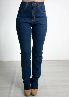 CALÇA SLIM FLARE LAVAGEM ESCURA CL04018 na internet