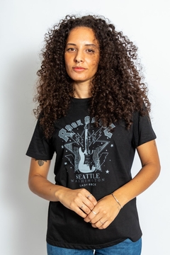 T-SHIRT BÁSICA PRETA ROCK E ROLL TS61010 - comprar online