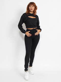 BLUSA MANGA LONGA MOLETINHO COM RECORTE BL40045 - Lady Rock | Stay Rockin' 
