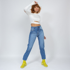 Cropped Com Recortes E Dedal Off White Bl08128