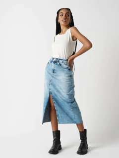 SAIA MIDI COM RECORTE FRONTAL LAV. MÉDIA SA29009