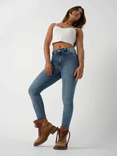 CALÇA CINTURA ALTA HOT PANT LAV. MÉDIA ESCURA CL11105 - Lady Rock | Stay Rockin' 