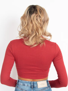 BLUSA MANGA LONGA COM ZIPER VINHO BL40066 na internet