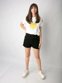 Imagem do Short Hot Pant Preto Cós Diferenciado Sh11570