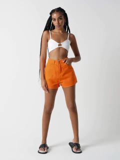 SHORT HOT PANT LARANJA COM BARRA FEITA SH11536 - Lady Rock | Stay Rockin' 