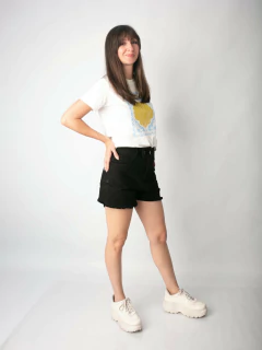 Short Hot Pant Preto Cós Diferenciado Sh11570 - comprar online