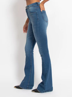 Calça Cintura Alta Flare Hot Pant Lav. Média Cl06014 - comprar online