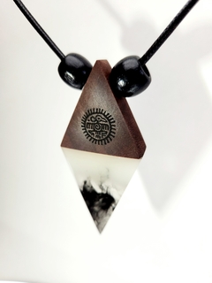 Collar Maya Rhombus punta de Humo