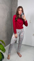 Pijama longo Suede Blusa Lisa (Mariáh) - loja online