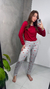 Pijama longo Suede Blusa Lisa (Mariáh)
