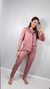 Pijama Botão Longo Suede (LARA) - Makely Moda Íntima