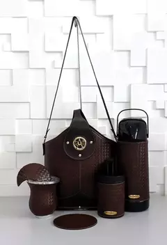 Kit Farroupilha Preto/ Marrom/Branco - Erva Mate Tia Joana | Loja Especializada em Tereré e Chimarrão