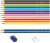 Kit Escolar Lápis de Cor Faber Castell 12 Cores + Lapis de Escrever + Apontador + Borracha - comprar online