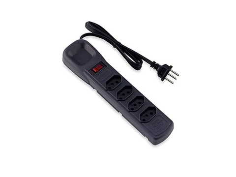 Filtro De Linha Protetor Elétrico 4 Tomadas Disjuntor Rearme