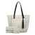 Bolsa Ombro Feminina 3 Peças +Carteira +Porta Cartão Branco