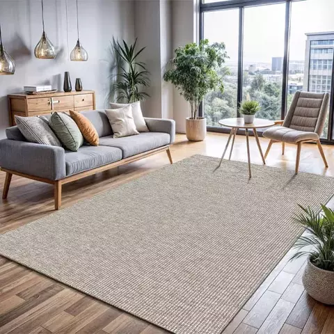 Alfombra Simil Yute Beige Claro lasis Lineal - comprar online