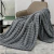 Manta Piel de Conejo Sintetica Super Mullida con Corderito Gris Claro - comprar online
