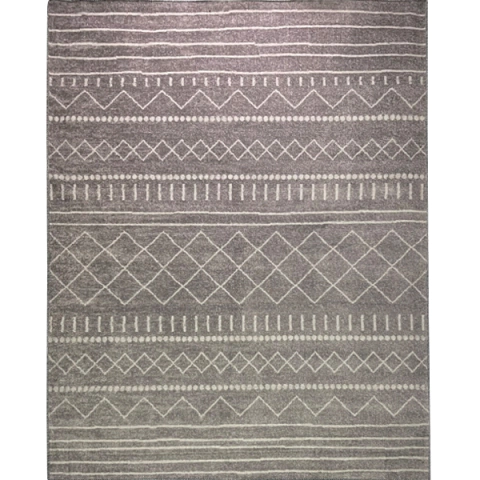 Alfombra Aspen Persa Tejido Plano Enramada Gris Marroqui