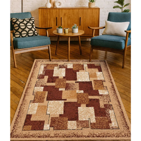 Alfombra Laila Patch Beige 100x150 cm - comprar online
