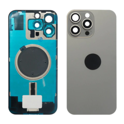 TAPA IPHONE 16 PRO MAX (MAGSAFE) - NATURAL TITANIUM °WITH LOGO