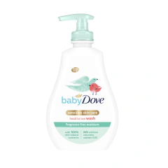 Jabón líquido para bebé, sin fragancia. Baby Dove Head to Toe Wash 400 ml