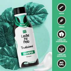 Shampoo Tradicional Leche Pal Pelo 440 Ml Limpieza Profunda - akthon