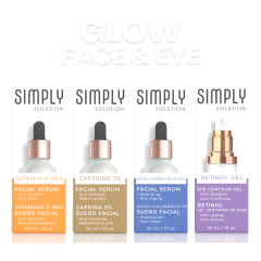 Kit Luminosidad Rostro y Ojos Vitamina C 20% + Cafeína + Ácido Hialurónico | Simply Solution Glow Face & Eye - akthon