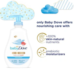 Jabón líquido Baby Dove Head to Toe Wash Rich Moisture 400ml - akthon