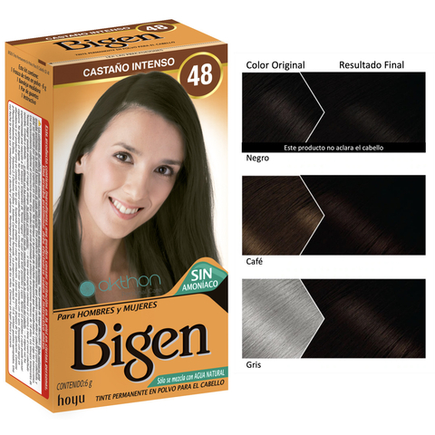 Tinte Bigen En Polvo Castaño Intenso · 48 · Permanente 6g