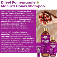 Shampoo con granada para hidratación y crecimiento cabello. Difeel Pomegranate 355ml en internet