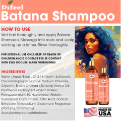 Difeel Shampoo con Aceite de Batana para Reparar y Fortalecer el Cabello 355 ml - akthon
