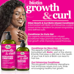 Imagen de Acondicionador para crecimiento de rizos Difeel Growth & Curl 355 ml