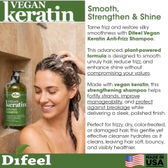 Difeel Shampoo con keratina vegana Anti-frizz 355 Ml en internet