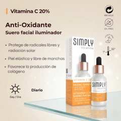 Kit Luminosidad Rostro y Ojos Vitamina C 20% + Cafeína + Ácido Hialurónico | Simply Solution Glow Face & Eye - comprar en línea