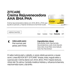 Revox Zitcare AHA·BHA·PHA · Crema Rejuvenecedora · Tea Tree - akthon