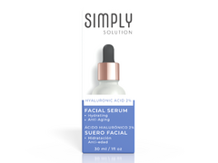 Simply Solution · Hyaluronic Acid 2% · Hidratación anti-edad