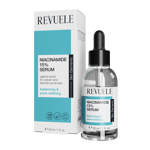 Revuele Niacinamida 15% Serum · Regula la grasa facial