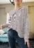 Sweater wafle rayado