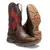 Bota Texana Masculina Country A Laser Vermelha Em Couro