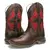 Bota Texana Masculina Country A Laser Vermelha Em Couro - comprar online