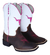 Bota Texana Feminina Bordado Boi Rosa Cowgirl na internet