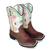 Bota Texana Couro Bordado Flores Coloridas Cowgirl - comprar online