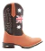 Bota Texana Masculina Bico Quadrado Botina Country Em Couro - comprar online