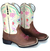 Bota Texana Couro Bordado Flores Coloridas Cowgirl - Texana Boots