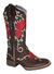 Bota Texana Hooper Couro Feminina Bordado Flores