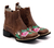 Botina Country Texana Bordado Rosas Comitivas