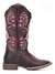 Bota Texana Feminina Hooper Couro Flores Confortável